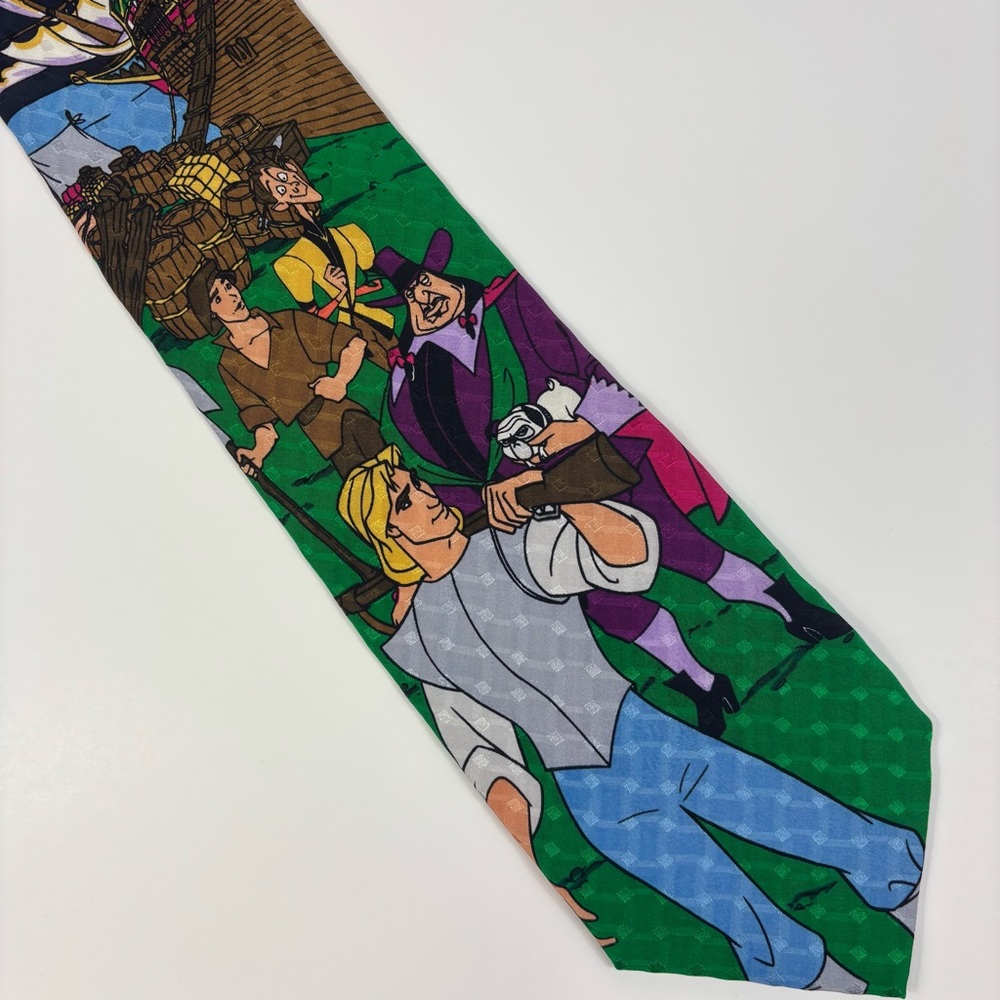 Vintage The Disney Store Pocahontas Characters 100% Silk Necktie John Smith